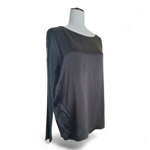 Vince Mocha Brown Women's Silk Wide Neck Blouse Size XS